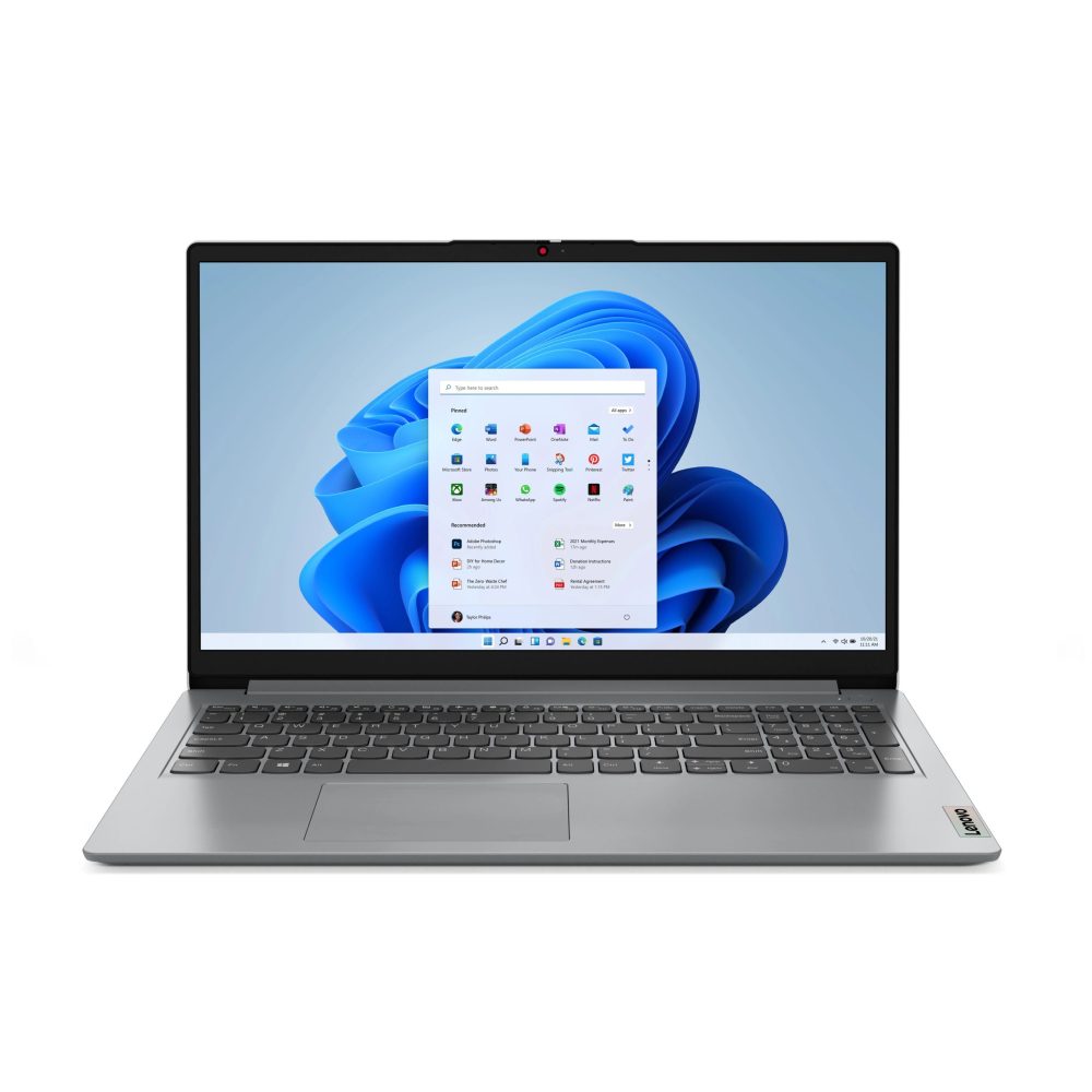 Lenovo IdeaPad 1i 15.6", Intel Core i5-1235U, 8GB RAM, 512 GB SSD, Cloud Grey, Windows 11 in S Mode, 82QD00CJUS