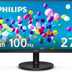 PHILIPS Computer Monitor 271V8LB 27″ Thin FHD 100Hz Monitor VESA HDMI & VGA Port – BLACK