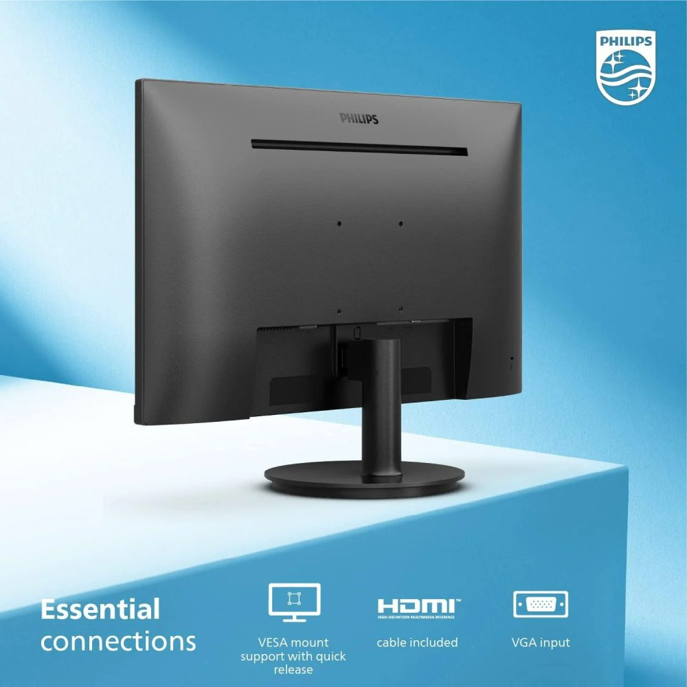 PHILIPS Computer Monitor 271V8LB 27" Thin FHD 100Hz Monitor VESA HDMI & VGA Port - BLACK