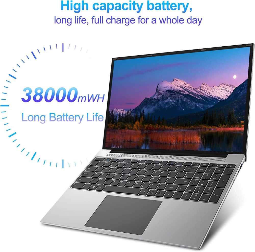 Jumper 16in Windows 11 Laptop 16GB RAM 512GB SSD Computer 4-Core Intel Celeron 1920*1200 IPS Screen