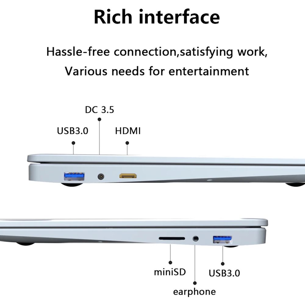 KUU Yepbook Computer 15.6" Windows 11 Pro Laptop with 16GB RAM 512GB SSD, Intel Celeron Processor and Backlit Keyboard - Great for Everyday Use