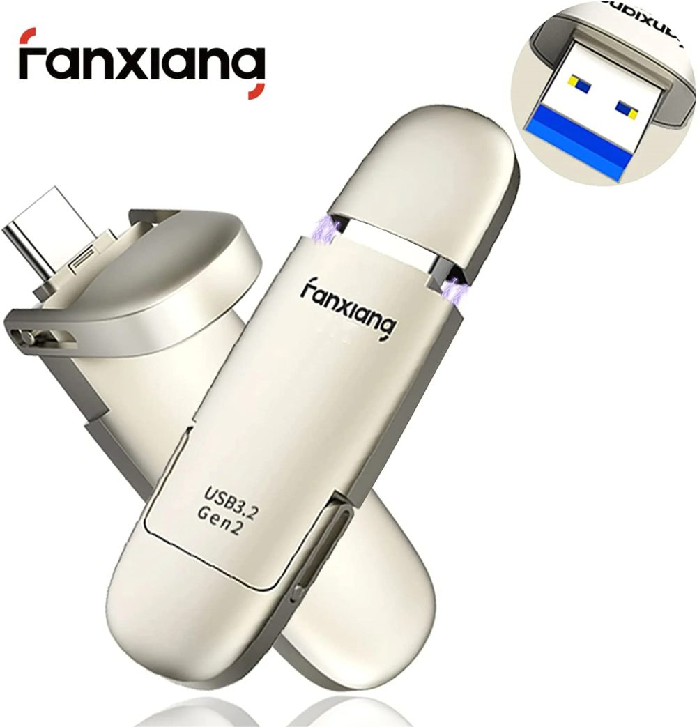 fanxiang FP650 1TB USB Solid State Flash Drive 3.2, Read Speed up to 550Mb/s, High-Speed Thumb Drive, Storage Memory Photo Stick for Type C Android Phone, Tablets, Laptop, Mac, PC, etc