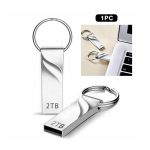 2TB Thumb Drive, Waterproof USB Flash Drive with Keychain – High Speed and Large Capacity Memory Stick for Data Storage and