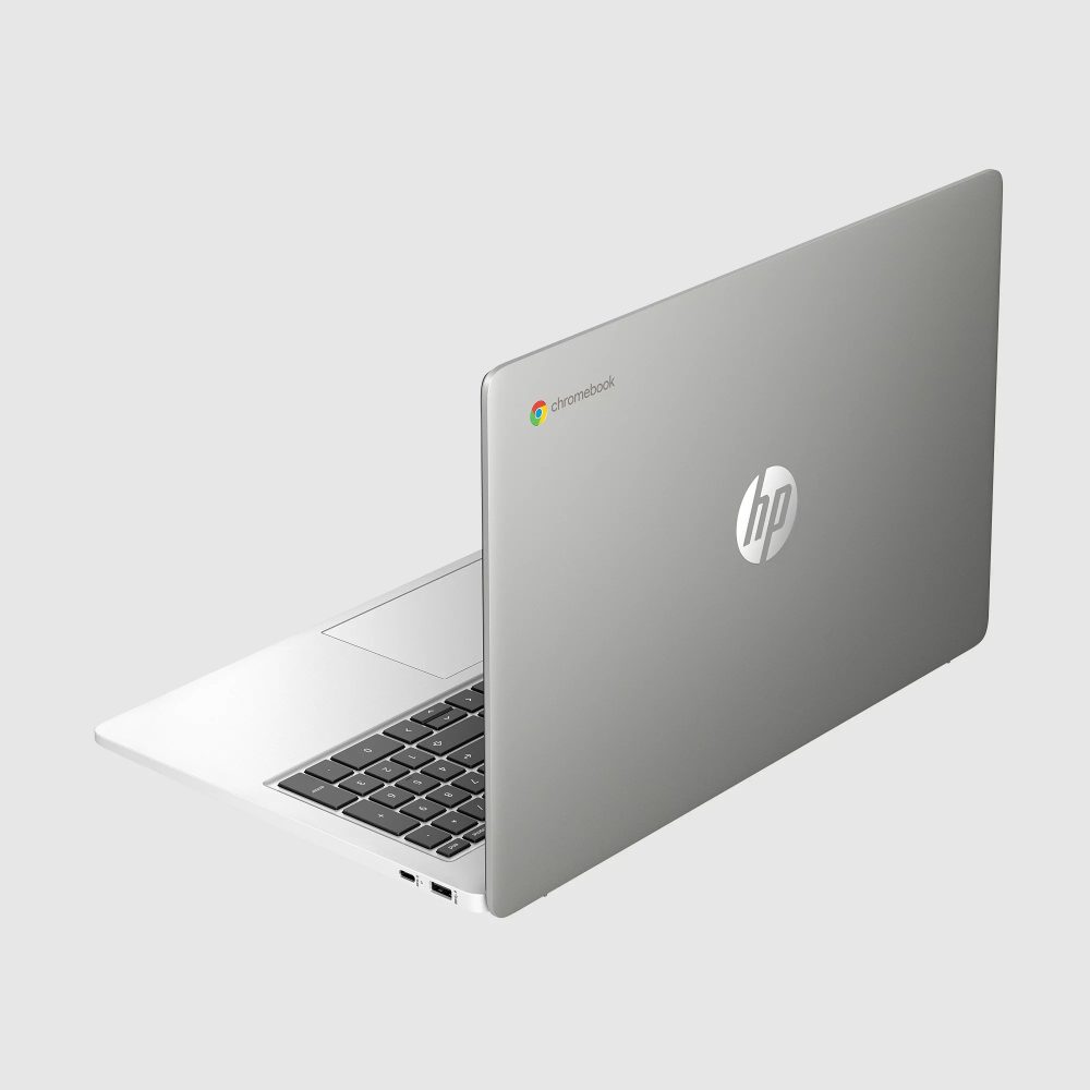 HP 15.6" HD Chromebook Laptop, Intel Pentium Silver N6000, 8GB RAM, 128GB eMMC, Mineral Silver, 15a-na0058wm