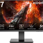 KOORUI 27 inch Computer Monitor,IPS FHD (1920 x 1080) 75Hz 99% sRGB PC Desktop Gaming Monitors for Computer ,HDMI/VGA Port, Visioncare,27N1