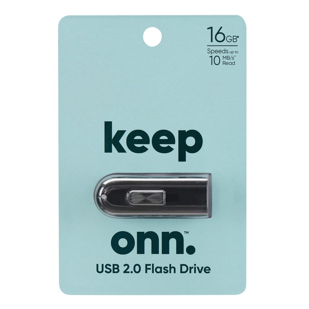 onn. USB 2.0 Flash Drive for Tablets and Computers , 16 GB Capacity