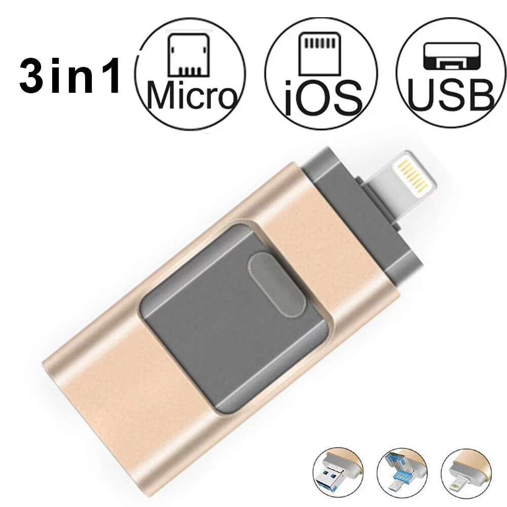 LLOM 64GB USB 3.0 Flash Pen Drive Thumb U Disk Memory Stick Storage for iPhone iPad PC