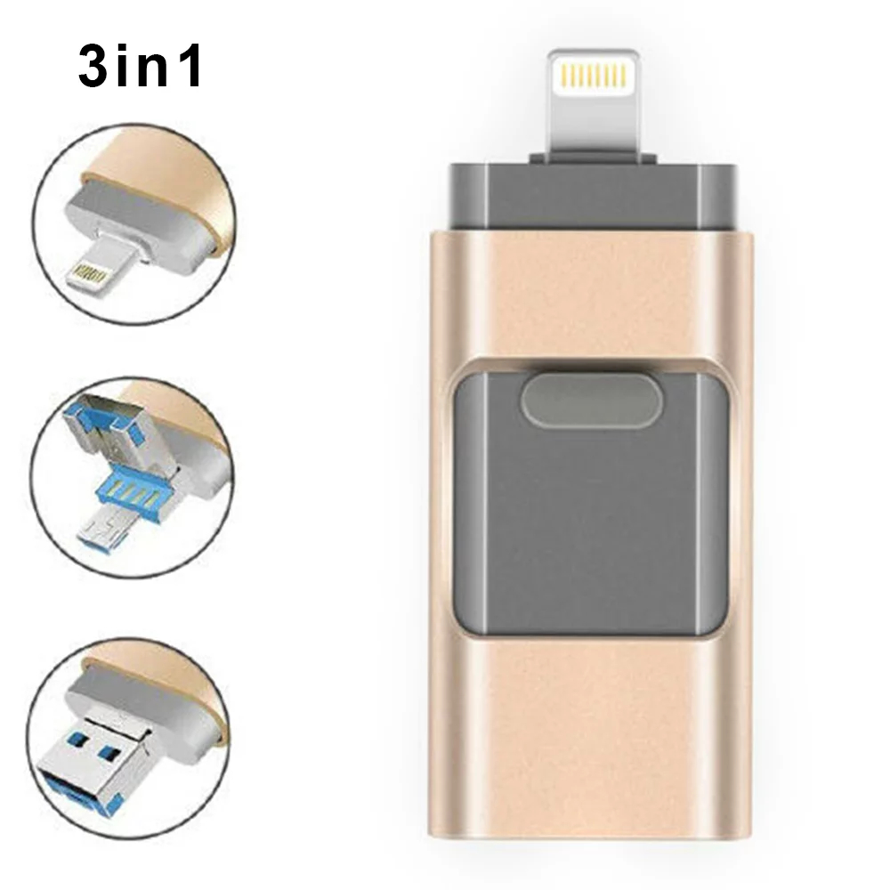 LLOM 64GB USB 3.0 Flash Pen Drive Thumb U Disk Memory Stick Storage for iPhone iPad PC