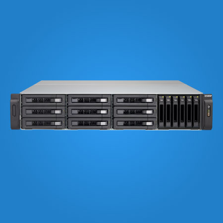 QNAP 15-bay 10GbE NAS and ISCS server